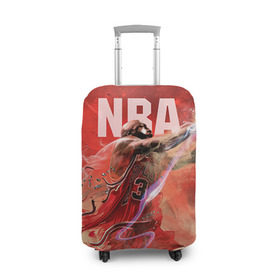 Чехол для чемодана 3D с принтом Спорт NBA в Новосибирске, 86% полиэфир, 14% спандекс | двустороннее нанесение принта, прорези для ручек и колес | basketball | nba | баскет | баскетбол | баскетбольный | нба