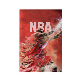 Обложка для паспорта матовая кожа с принтом Спорт NBA в Новосибирске, натуральная матовая кожа | размер 19,3 х 13,7 см; прозрачные пластиковые крепления | basketball | nba | баскет | баскетбол | баскетбольный | нба