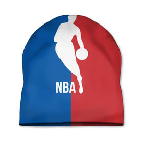 Шапка 3D с принтом Эмблема NBA в Новосибирске, 100% полиэстер | универсальный размер, печать по всей поверхности изделия | Тематика изображения на принте: basketball | nba | баскет | баскетбол | баскетбольный | нба | спорт | эмблема