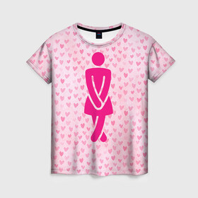Женская футболка 3D с принтом Желание женщины в Новосибирске, 100% полиэфир ( синтетическое хлопкоподобное полотно) | прямой крой, круглый вырез горловины, длина до линии бедер | 14 февраля | влюбленные | день святого валентина | любимый | любовь | парные | половинка