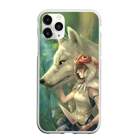 Чехол для iPhone 11 Pro матовый с принтом Принцесса и волк в Новосибирске, Силикон |  | волк | классика | лес | мононоке | фэнтези | хидео | хит