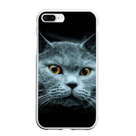 Чехол для iPhone 7Plus/8 Plus матовый с принтом Кот в Новосибирске, Силикон | Область печати: задняя сторона чехла, без боковых панелей | домашняя | животное | кот | котэ | кошка
