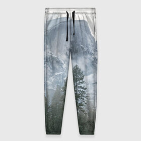 Женские брюки 3D с принтом лес в Новосибирске, полиэстер 100% | прямой крой, два кармана без застежек по бокам, с мягкой трикотажной резинкой на поясе и по низу штанин. В поясе для дополнительного комфорта — широкие завязки | лес | мгла | мрачность | темнота | туман