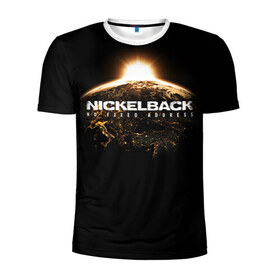 Мужская футболка 3D спортивная с принтом Nickelback в Новосибирске, 100% полиэстер с улучшенными характеристиками | приталенный силуэт, круглая горловина, широкие плечи, сужается к линии бедра | nickelback | группа | никельбэк | рок