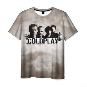 Мужская футболка 3D с принтом Coldplay в Новосибирске, 100% полиэфир | прямой крой, круглый вырез горловины, длина до линии бедер | coldplay | rock | колдплэй | рок