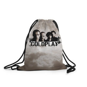 Рюкзак-мешок 3D с принтом Coldplay в Новосибирске, 100% полиэстер | плотность ткани — 200 г/м2, размер — 35 х 45 см; лямки — толстые шнурки, застежка на шнуровке, без карманов и подкладки | coldplay | rock | колдплэй | рок