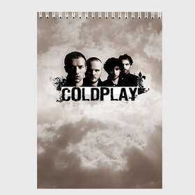 Скетчбук с принтом Coldplay в Новосибирске, 100% бумага
 | 48 листов, плотность листов — 100 г/м2, плотность картонной обложки — 250 г/м2. Листы скреплены сверху удобной пружинной спиралью | coldplay | rock | колдплэй | рок