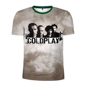 Мужская футболка 3D спортивная с принтом Coldplay в Новосибирске, 100% полиэстер с улучшенными характеристиками | приталенный силуэт, круглая горловина, широкие плечи, сужается к линии бедра | coldplay | rock | колдплэй | рок
