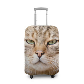 Чехол для чемодана 3D с принтом Кот в Новосибирске, 86% полиэфир, 14% спандекс | двустороннее нанесение принта, прорези для ручек и колес | дикий | животное | кот | котэ | кошка