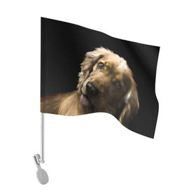 Флаг для автомобиля с принтом Английский кокер-спаниель в Новосибирске, 100% полиэстер | Размер: 30*21 см | Тематика изображения на принте: английский кокер спаниель | животно | порода | собака