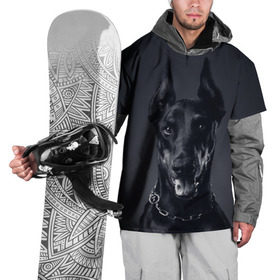 Накидка на куртку 3D с принтом Доберман в Новосибирске, 100% полиэстер |  | доберман | животное | порода | собака