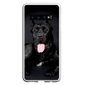 Чехол для Samsung Galaxy S10 с принтом Канне корсо в Новосибирске, Силикон | Область печати: задняя сторона чехла, без боковых панелей | Тематика изображения на принте: животное | канне корсо | порода | собака