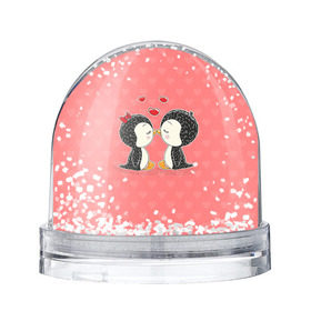 Снежный шар с принтом Влюбленные пингвины в Новосибирске, Пластик | Изображение внутри шара печатается на глянцевой фотобумаге с двух сторон | 14 февраля | love | love you | валентин | влюбленные | день святого валентина | лав | любовь | пингвины | подарок девушке | подарок парню