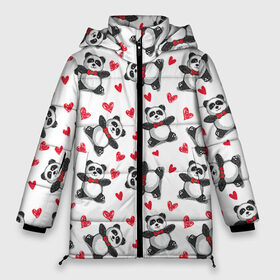 Женская зимняя куртка 3D с принтом Панда и любовь в Новосибирске, верх — 100% полиэстер; подкладка — 100% полиэстер; утеплитель — 100% полиэстер | длина ниже бедра, силуэт Оверсайз. Есть воротник-стойка, отстегивающийся капюшон и ветрозащитная планка. 

Боковые карманы с листочкой на кнопках и внутренний карман на молнии | Тематика изображения на принте: 14 февраля | bears | love | love you | валентин | влюбленные | день святого валентина | лав | любовь | медведб | медведи | мишки | подарок девушке | подарок парню