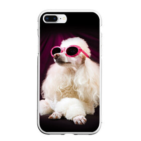 Чехол для iPhone 7Plus/8 Plus матовый с принтом Пудель в очках в Новосибирске, Силикон | Область печати: задняя сторона чехла, без боковых панелей | животное | порода | пудель в очках | собака