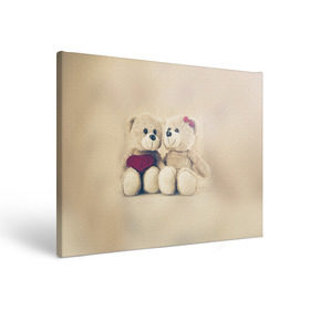 Холст прямоугольный с принтом Love teddy bears в Новосибирске, 100% ПВХ |  | 14 февраля | bears | teddy | валентин | день святого валентина | игрушки | медведи | милый | мимими | мишка | мишки | подарки | подарок | подарок девушке | подарок парню | тедди