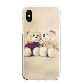 Чехол для iPhone XS Max матовый с принтом Love teddy bears в Новосибирске, Силикон | Область печати: задняя сторона чехла, без боковых панелей | 14 февраля | bears | teddy | валентин | день святого валентина | игрушки | медведи | милый | мимими | мишка | мишки | подарки | подарок | подарок девушке | подарок парню | тедди