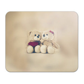 Коврик прямоугольный с принтом Love teddy bears в Новосибирске, натуральный каучук | размер 230 х 185 мм; запечатка лицевой стороны | Тематика изображения на принте: 14 февраля | bears | teddy | валентин | день святого валентина | игрушки | медведи | милый | мимими | мишка | мишки | подарки | подарок | подарок девушке | подарок парню | тедди