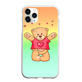 Чехол для iPhone 11 Pro матовый с принтом Funny Bear в Новосибирске, Силикон |  | 14 февраля | bears | teddy | валентин | день святого валентина | игрушки | медведи | милый | мимими | мишка | мишки | подарки | подарок | подарок девушке | подарок парню | тедди