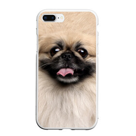 Чехол для iPhone 7Plus/8 Plus матовый с принтом Пекинес в Новосибирске, Силикон | Область печати: задняя сторона чехла, без боковых панелей | Тематика изображения на принте: животное | пекинес | порода | собака