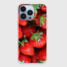 Чехол для iPhone 13 Pro с принтом Клубничная в Новосибирске,  |  | Тематика изображения на принте: strawberry | vegan | vegetarian | веган | вегетарианство | йога | клубника | фитнес