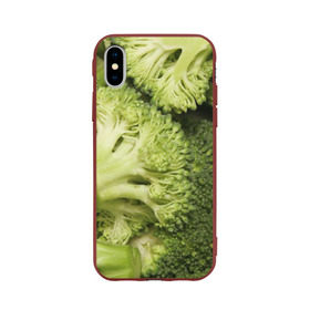 Чехол для Apple iPhone X силиконовый матовый с принтом Брокколи в Новосибирске, Силикон | Печать на задней стороне чехла, без боковой панели | Тематика изображения на принте: vegan | vegetarian | брокколи | будизм | веган | вегетарианство | йога | сыроедение | фитнес