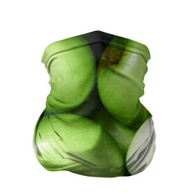 Бандана-труба 3D с принтом Яблочная в Новосибирске, 100% полиэстер, ткань с особыми свойствами — Activecool | плотность 150‒180 г/м2; хорошо тянется, но сохраняет форму | вегетарианство | яблоко