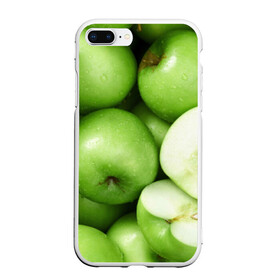 Чехол для iPhone 7Plus/8 Plus матовый с принтом Яблочная в Новосибирске, Силикон | Область печати: задняя сторона чехла, без боковых панелей | Тематика изображения на принте: вегетарианство | яблоко