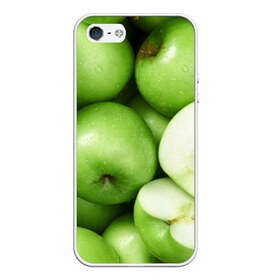 Чехол силиконовый для Телефон Apple iPhone 5/5S с принтом Яблочная в Новосибирске, Силикон | Область печати: задняя сторона чехла, без боковых панелей | вегетарианство | яблоко