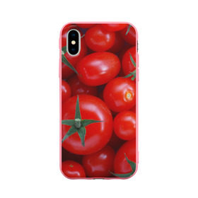 Чехол для Apple iPhone X силиконовый матовый с принтом Томатная в Новосибирске, Силикон | Печать на задней стороне чехла, без боковой панели | Тематика изображения на принте: tomato | vegan | vegetarian | будизм | веган | вегетарианство | йога | помидор | сыроедение | томат | фитнес | ягода