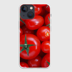 Чехол для iPhone 13 mini с принтом Томатная в Новосибирске,  |  | tomato | vegan | vegetarian | будизм | веган | вегетарианство | йога | помидор | сыроедение | томат | фитнес | ягода