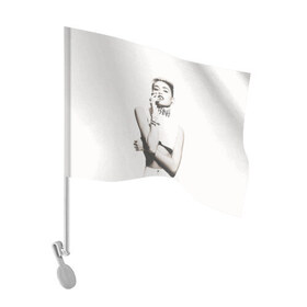 Флаг для автомобиля с принтом Miley в Новосибирске, 100% полиэстер | Размер: 30*21 см | Тематика изображения на принте: cyrus | miley | майли | музыка | сайрус