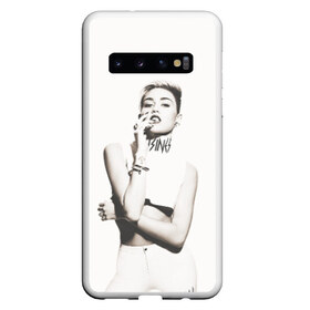 Чехол для Samsung Galaxy S10 с принтом Miley в Новосибирске, Силикон | Область печати: задняя сторона чехла, без боковых панелей | Тематика изображения на принте: cyrus | miley | майли | музыка | сайрус