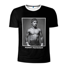 Мужская футболка 3D спортивная с принтом Мэнни Пакьяо чб в Новосибирске, 100% полиэстер с улучшенными характеристиками | приталенный силуэт, круглая горловина, широкие плечи, сужается к линии бедра | boxing | бокс | боксер | мэнни | мэнни пакьяо | пакьяо | спорт | чемпион мира