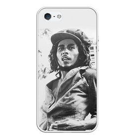 Чехол силиконовый для Телефон Apple iPhone 5/5S с принтом Боб Марли 1 в Новосибирске, Силикон | Область печати: задняя сторона чехла, без боковых панелей | bob marley | боб марли | музыка | регги