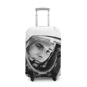 Чехол для чемодана 3D с принтом Гагарин 1 в Новосибирске, 86% полиэфир, 14% спандекс | двустороннее нанесение принта, прорези для ручек и колес | гагарин | космос | космос наш | поехали | ретро | ссср | юрий гагарин