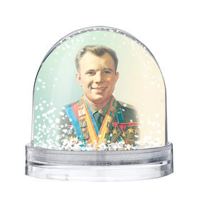 Снежный шар с принтом Гагарин 2 в Новосибирске, Пластик | Изображение внутри шара печатается на глянцевой фотобумаге с двух сторон | гагарин | космос | космос наш | поехали | ретро | ссср | юрий гагарин
