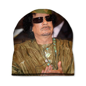 Шапка 3D с принтом Каддафи 3 в Новосибирске, 100% полиэстер | универсальный размер, печать по всей поверхности изделия | каддафи | муаммар каддафи | революция