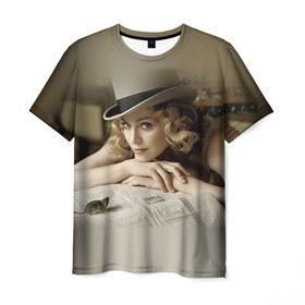 Мужская футболка 3D с принтом Мадонна 1 в Новосибирске, 100% полиэфир | прямой крой, круглый вырез горловины, длина до линии бедер | Тематика изображения на принте: madonna | мадонна | музыка