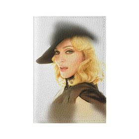 Обложка для паспорта матовая кожа с принтом Мадонна 2 в Новосибирске, натуральная матовая кожа | размер 19,3 х 13,7 см; прозрачные пластиковые крепления | madonna | мадонна | музыка