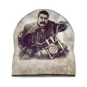 Шапка 3D с принтом Сталин 2 в Новосибирске, 100% полиэстер | универсальный размер, печать по всей поверхности изделия | знаменитости | иосиф сталин | ретро | ссср