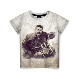 Детская футболка 3D с принтом Сталин 2 в Новосибирске, 100% гипоаллергенный полиэфир | прямой крой, круглый вырез горловины, длина до линии бедер, чуть спущенное плечо, ткань немного тянется | Тематика изображения на принте: знаменитости | иосиф сталин | ретро | ссср