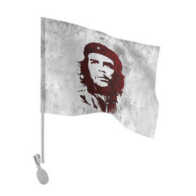 Флаг для автомобиля с принтом Че Гевара 1 в Новосибирске, 100% полиэстер | Размер: 30*21 см | ernesto che guevara | куба | революционер | революция | ретро | эрнесто че гевара