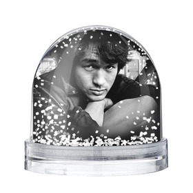 Снежный шар с принтом Цой 1 в Новосибирске, Пластик | Изображение внутри шара печатается на глянцевой фотобумаге с двух сторон | группа кино | цой