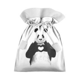 Подарочный 3D мешок с принтом Панда Love в Новосибирске, 100% полиэстер | Размер: 29*39 см | панда