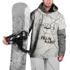 Накидка на куртку 3D с принтом Train hard 5 в Новосибирске, 100% полиэстер |  | bodybuilding | no pain no gain | train hard | бодибилдинг | качалка | пауэрлифинг | тренажерный | фитнес