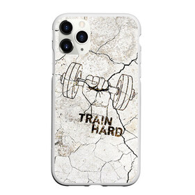 Чехол для iPhone 11 Pro матовый с принтом Train hard 5 в Новосибирске, Силикон |  | bodybuilding | no pain no gain | train hard | бодибилдинг | качалка | пауэрлифинг | тренажерный | фитнес