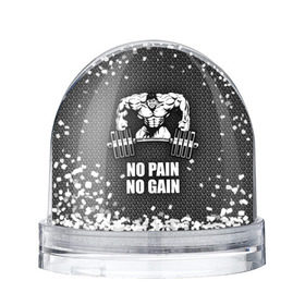 Снежный шар с принтом No pain no gain 2 в Новосибирске, Пластик | Изображение внутри шара печатается на глянцевой фотобумаге с двух сторон | bodybuilding | no pain no gain | train hard | бодибилдинг | качалка | пауэрлифинг | тренажерный | фитнес