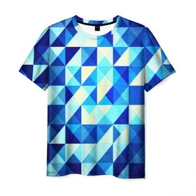 Мужская футболка 3D с принтом Trians one в Новосибирске, 100% полиэфир | прямой крой, круглый вырез горловины, длина до линии бедер | абстракции | кубики | популярные | прикольные | текстуры