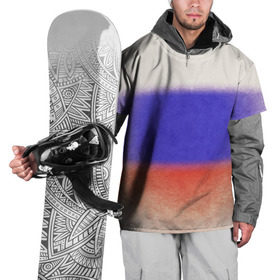 Накидка на куртку 3D с принтом Флаг в Новосибирске, 100% полиэстер |  | россия | русский | триколор | флаг